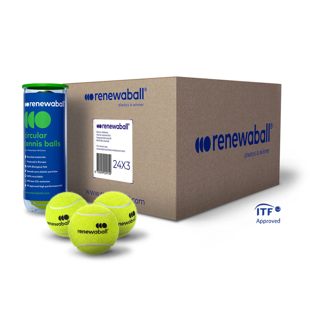 Renewaball - boîte 24x3 balles de tennis