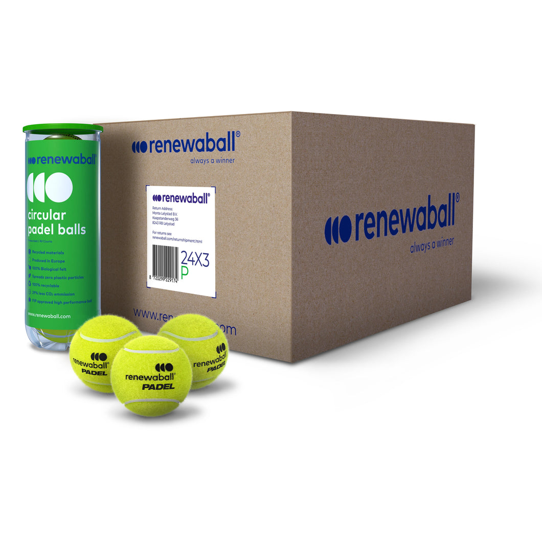 Renewaball - box 24x3 padel balls